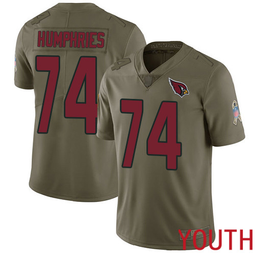 Arizona Cardinals Limited Olive Youth D.J. Humphries Jersey NFL Football #74 2017 Salute to Service